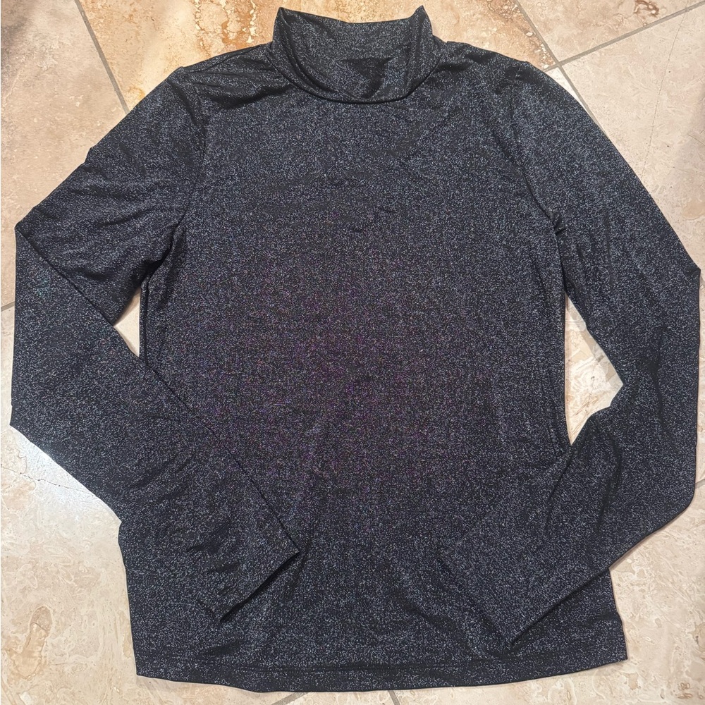 Evereve Black Sparkle Turtleneck